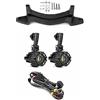 Smartbomb Staffa per faretti sotto al parafango R 1200 GS LC 2013-2018 e R 1250 GS 2019 Specifico + faretti led 40w 3000 lm ip67 + kit cablaggio pulsante relè + protezioni griglie fari