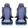 flexzon Set di coprisedili su misura per DAF CF LF XF105 XF 105, colore: grigio/nero