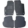 Rebeca Shop® Tappetini Auto Compatibili per Polo 9N dal 2001 al 2009 in moquette nero | Tappeti con 4 clip | Logo Ricamato Battitacco rinforzato