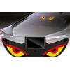 Teguangmei Solare Luce LED di Occhi Diavolo per Finestrino Auto 6 Modalità Occhi LED per Parabrezza con Sensore di Luce, Supporto Ventosa, Solare e USB Doppia Alimentazione, per Auto Camion SUV