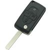 BROVACS Guscio chiave di ricambio CE0523 tipo VA2 lama compatibile con Peugeot 1007 807 Citroen C8 4 pulsanti Keyless Entry Flip Remote Key Case Fob SS316
