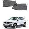 EVOOOR Protezione solare per auto per VW T-Cross (2018-2026), parasole per finestrini laterali posteriori, traspirante, protezione UV e isolamento termico, doppia protezione per bambini e animali domestici