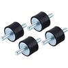 Akozon Ammortizzatore antivibrante 15mm * 10mm della pompa del compressore d'aria dell'ammortizzatore del supporto di gomma M4 per le bobine della barca dell'automobile