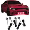 Bottari Italy Bottari Luci LED per Griglia Anteriore Rosso 12V - Universali per Auto, Moto, Scooter e Quad - Stile Aggressivo & Facile Installazione