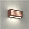 Applique Line Design E27 Mattone Ruggine Corten IP65 Antiabbagliamento