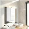 Lampada LED da Specchio 60cm 11W Stondata IP44 Tripla Installazione Colore Bianco Caldo 3.000K