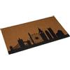 VERSA Zerbino London, stile urbano moderno, 2 x 70 x 40 cm, poliestere, marrone e nero.