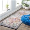 Livabliss Asmara - Tappeto vintage per soggiorno, 80 x 220 cm, corridoio, cucina, stile bohémien, tradizionale, multicolore, di facile manutenzione, grande, stile bohémien, colore: blu e arancione