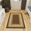 Ottomanson Tappeto dal design contemporaneo con bordo, collezione Ottohome, fondo in gomma, 100 cm x 150 cm, colore: Marrone