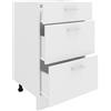 VCM cucina mobili, mobile cucina base Mobile da cucina larghezza 50 cm Cassettiera Cucina Mobili da cucina Esilo Bianco