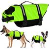 FainFun Giubbotto Salvagente Cane, FainFun Salvagente per Cani, Giubbotto Salvataggio Cane, Giubotto Salvagente Cani, Antistrappo e Riflettente, Regolabili (Verde, XL)