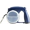 CAZSTYK Guinzaglio retrattile per cani con luce a LED, ciotola per cibo e acqua, chiusura a pulsante e rilascio per piccolo guinzaglio retrattile lungo con supporto per sacchetti di cacca e torcia a LED per