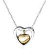 Hattba Collana con ciondolo a forma di cuore, con urna commemorativa, apribile a lunga durata, custodia porta ceneri per cani