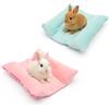 OPEYATOYS Confezione da 2 tappetini reversibili in flanella e tessuto Oxford, per piccoli animali, design concavo ispessito, per conigli, porcellini d'India, cuccioli di scoiattolo, 35 x 32 x 6 cm