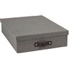 Bigso Box of Sweden Bigso Oskar Canvas Paper Laminate Letter Box Grey