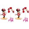 dekora 302012 Decorazione Torta, PVC, Rosa, 9 cm (Confezione da 2)