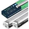 V-TAC 2x Plafoniera LED Impermeabile Doppia 120 CM - 36W - Chip Samsung - Lampada Rettangolare 3400 Lumen IP65 per Soffitto, Parete, Garage, Fabbrica, Negozio - Doppio Tubo LED - Luce 4000K Naturale