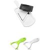Fackelmann Set Sbuccia ed Affetta Fackelmann, Affetta verdure Regolabile Con Paradito e Lama In Acciaio Inossidabile, Pelapatate con Lama in Ceramica, Corpo Ergonomico in Plastica
