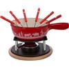 Rotel 1510150 - Servizio per fonduta al formaggio, fonduta tradizionale svizzera, 2L, 6 persone, set per fonduta, ghisa di alluminio, legno, plastica, smaltata, 21 x 31 x 17,2 cm, diametro 21 cm