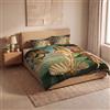 Italian Bed Linen Parure Copripiumino Stampa Digitale SOGNI D'AUTORE, 100% cotone Made in Italy, Set Copripiumino Letto Matrimoniale Sacco Piumino 250x200cm+2 federe 50x80cm - SD56