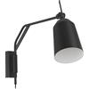 Eglo lampada da soffitto Loreto, luce da soffitto con 3 spot orientabili, illuminazione minimalista da soggiorno in acciaio in bianco e nero, attacco lampadina E27