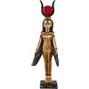 DRW Figura ISIS Dea egiziana in resina dipinta a mano 5x7x28 cm