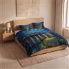 Italian Bed Linen Parure Copripiumino Stampa Digitale SOGNI D'AUTORE, 100% cotone Made in Italy, Set Copripiumino Letto Matrimoniale Sacco Piumino 250x200cm+2 federe 50x80cm - SD52
