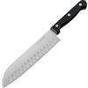 Nirosta FACKELMANN Mega Santoku Coltello affettare pesce e verdure lama acciaio CCR manico Pom Nero, 1 pezzo