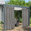 Easy-Going Tende impermeabili al 100% per esterni, resistenti alle intemperie, resistenti alle intemperie, per esterni, per patio, gazebo e pergola, 2 pannelli, 137,2 x 213,4 cm, grigio