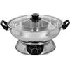 Rotel Mongol Pot 1812CH Fondue 2.5L - Accessorio da Cucina, 6 Persona(e), 2,5 L, Argento, Rotondo, 1600 W, 370 mm