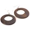 81stgeneration Grandi Orecchini a Cerchio in Legno e Argento Sterling 925 per Donna, 45 mm | Orecchini Fatti a Mano con Dischi di Legno Marrone | Orecchini Pendenti Naturali | Accessori Anni '60