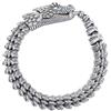 JewelryWe Bracciale da Uomo Serpente Ouroboros, Acciaio Inossidabile, Nordico Vintage, Braccialetto di Serpente Flessibile e Pieghevole, Collana da Re di Serpente Vichingo, Amuleto Gotico, Biker
