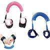 ZENUTA Dingzing Cinghia anti-perso del bambino di 2 pacchi, Bambini Safty Anti Perso a Mano a Passeggio Cintura Polso Link Bungee al Guinzaglio Imbracatura di Sicurezza per Bambini, Helper in Viaggio