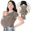 KeaBabies Fascia Porta Bebè D-Lite - Facile Da Trasportare, Fascia Porta Bebè Regolabile, Fascia Porta Bebè Da Neonato A Bambino, Porta Bebè Ad Anello, Fascia Portabebè Ad Anello (Copper Grey)