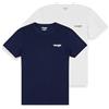 Wrangler 2PACK Sign off Tee, Camicia Uomini, Real Navy, Small