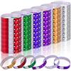 NUOM Aster, 48 braccialetti olografici in plastica, braccialetti colorati con fibbia per eventi, feste, musica dal vivo, braccialetti per feste simili a carta, multicolore