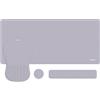 MOSISO Supporto Poggiapolsi Tastiera&Mouse,Ampio Tappetino Mouse Gioco,Tastiera&Mouse Pad Rettangolari Ergonomici,Cuscino Antiscivolo Tipo Facile con Memory Foam a Forma di Spiga di Grano, Grigio