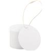 EUSOAR Tags Regalo Rotondo, 200 Pezzi 6cm Etichette Regalo Bianco