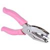 ODETOJOY Pinza perforatrice di metallo per carta, per biglietti d'auguri, scrapbooking, appunti, con manico di colore rosa Herzform