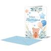 Generico Biglietto auguri portasoldi BATTESIMO BAMBINO con orsetto