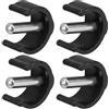 Generico Clip a C per Maniglia Stampelle Nero 4 Pezzi, Accessori Regolabili senza Attrezzi per Bastoni e Deambulatori Tubo da 22mm, per Uso Domestico e Bagno