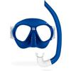 Cressi dal 1946 - Nautilus Combo Kid - Maschera Breezy Lenti in Policarbonato + Snorkel Mini Vibe Tubo TPR Boccaglio Silicone Ideale per Snorkeling e Nuoto in Superficie - Ice Shark_Taglia Unica
