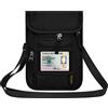 HOTEMIA Neck Wallet, Accessori da Viaggio-Porta passaporto Unisex-Adulto, Nero