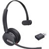 Yealink WH64 Hybrid Mono Cuffie On-Ear DECT / Bluetooth Nero Teams