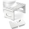 QIANBAIYI Sgabello WC in legno - Sgabello WC per adulti - Sgabello WC pieghevole in legno - Squatty sgabello e trattamento della stitichezza, consigliato dai medici