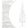 FUDUGEHMIOFWFJJ albero di natale con luci,albero di natale con luci incorporate slim,Albero Natale Artificiale Sottile a Metà Supporto Bianco 150 cmAdatto per camera da letto, soggiorno, patio, Natale