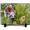 Ocadeau Cornice Rettangolare in Ardesia con Stampa Fotografica - Cornice in Ardesia Personalizzata con Bordi Originali - Cornice Rettangolare Stampata 15x20 cm o 20x30 cm