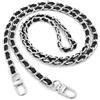 CCAIPU Cinghia a Catena della Borsetta, Catena della Borsa in Lega d'oro Cinghie della Borsetta Regolabili Catene di Sostituzione della Borsetta per la Borsa a Croce della Spalla (Argento/Nero-A)