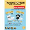 TransOurDream Pellicola di trasferimento vera e propria carta da stiro a getto d'inchiostro/laser, per T (traslucida + pellicola bianca), A4X (10+10), per tessuti chiari/scuri, tessuto termoadesivo