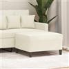 YUOTYRKTEJRSG ecopelle,puof,pouf quadrato,pouf contenitori,Poggiapiedi Crema 70x55x41 cm in VellutoGeeignet für Wohnzimmer, Schlafzimmer, Bad